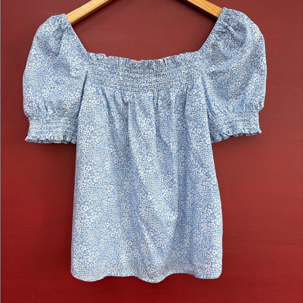 J Crew Liberty Floral Jacqueline’s Blossom Peasant Shirt